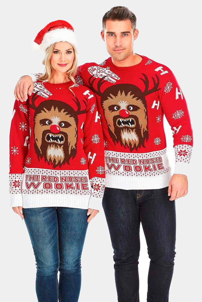 Jersey de Navidad para Mujer Wookiee pareja