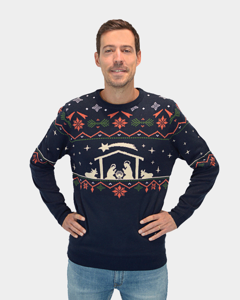 Jersey de Navidad para Hombre Portal de Belén