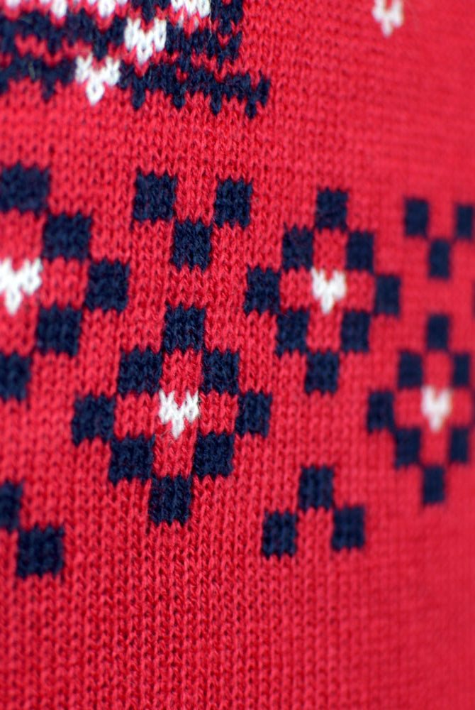 Jersey de Navidad para Hombre Rojo Canadá detalle