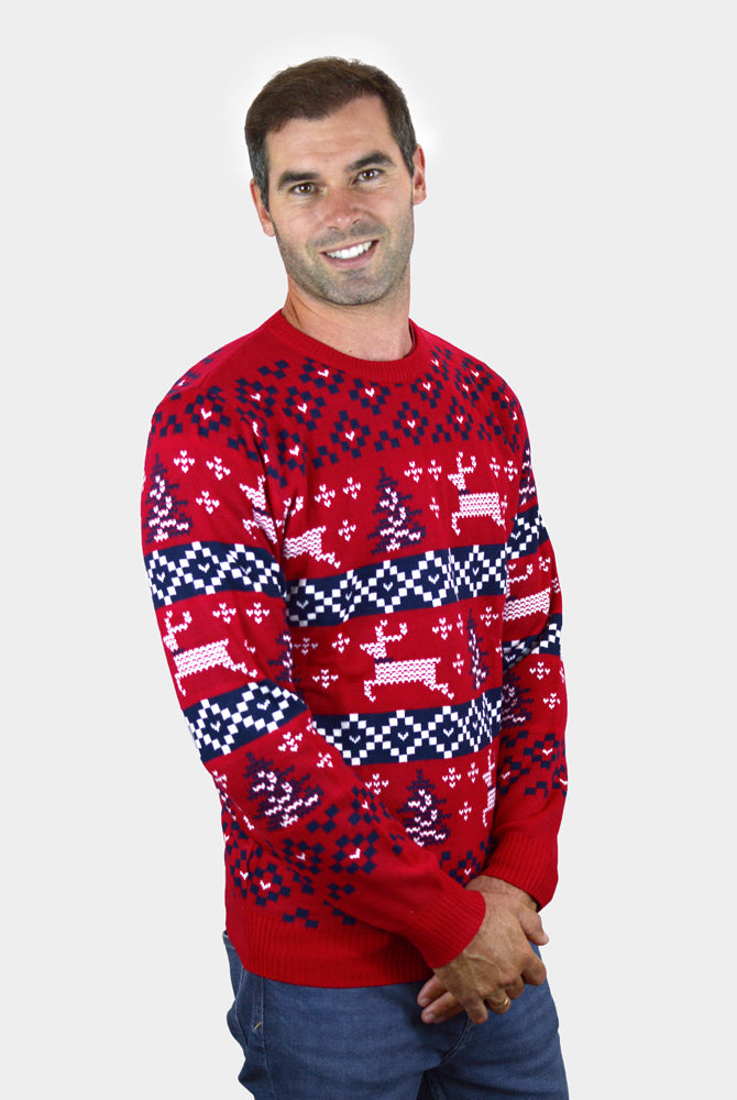 Jersey de Navidad Rojo Canadá para hombre