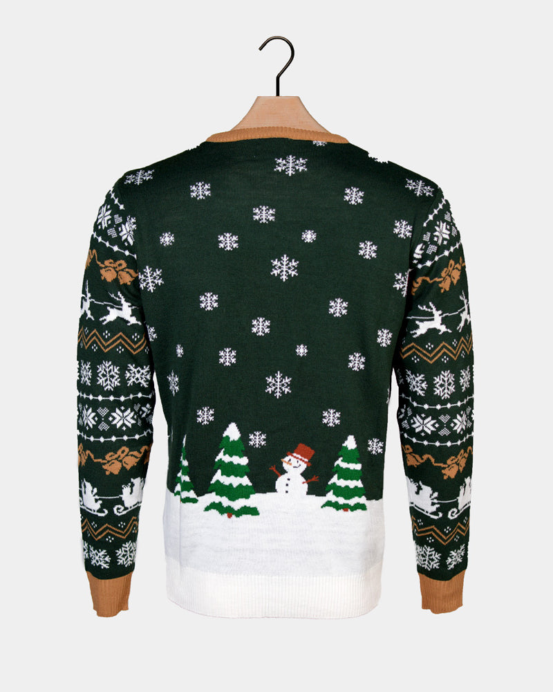 Jersey de Navidad  de Parejas Santa is Coming to Town con Luces LED