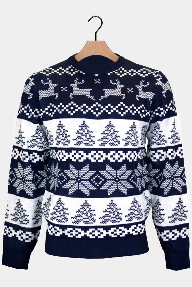 Jersey de Navidad para Mujer Azul Polo Norte