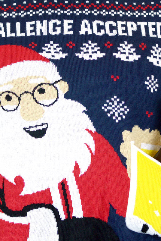 Jersey de Navidad para Mujer Beer Pocket 3D detalle cerveza