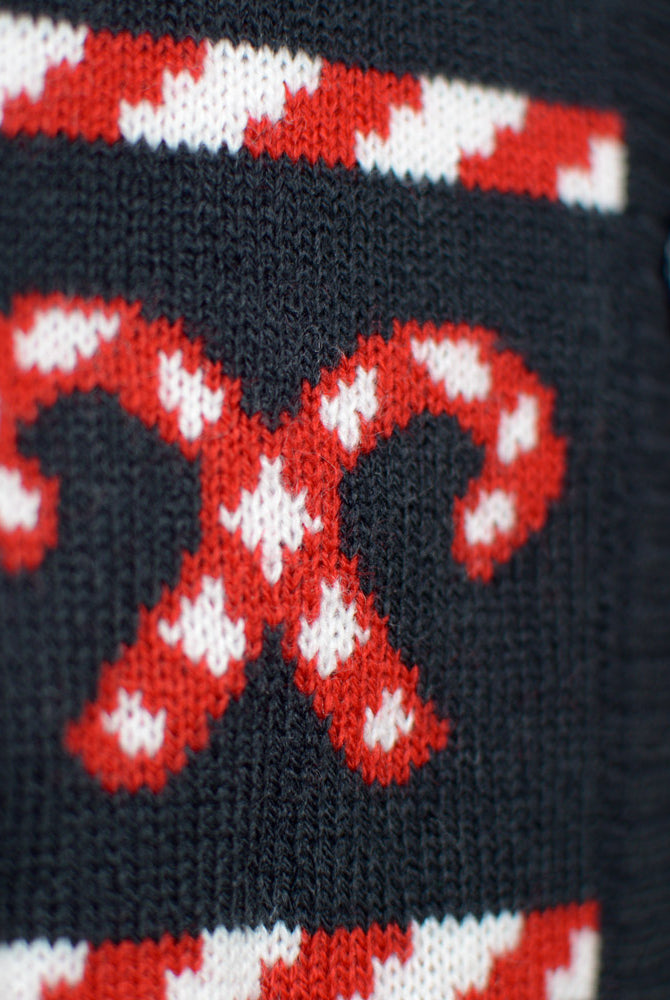Jersey de Navidad para Mujer Cárdigan Azul Estrellas Polares Boton