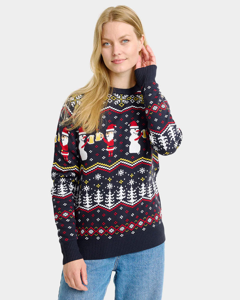 Jersey de Navidad para Mujer Cheers Santa