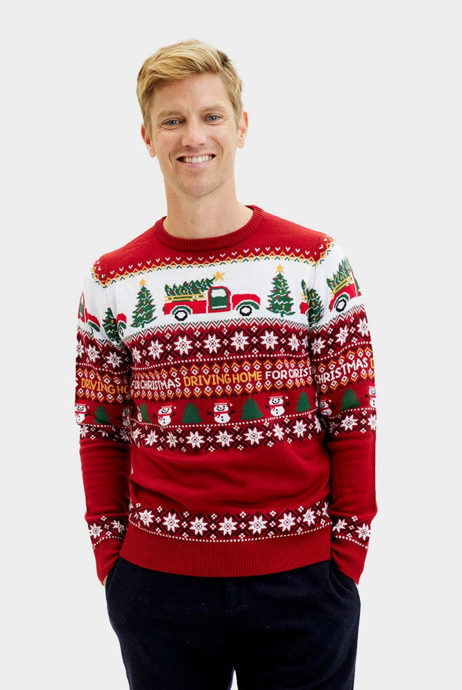 Jersey de Navidad para Mujer Driving Home Hombre