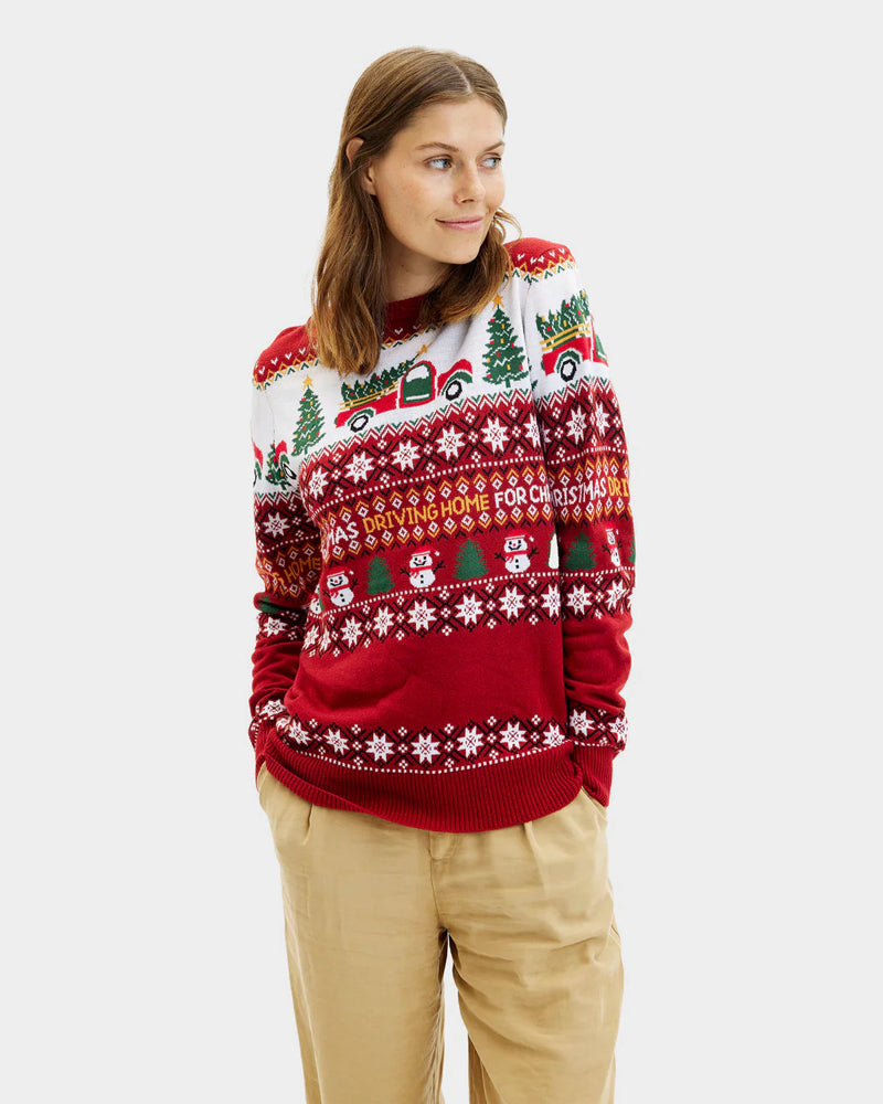 Jersey de Navidad para Mujer Home Driving