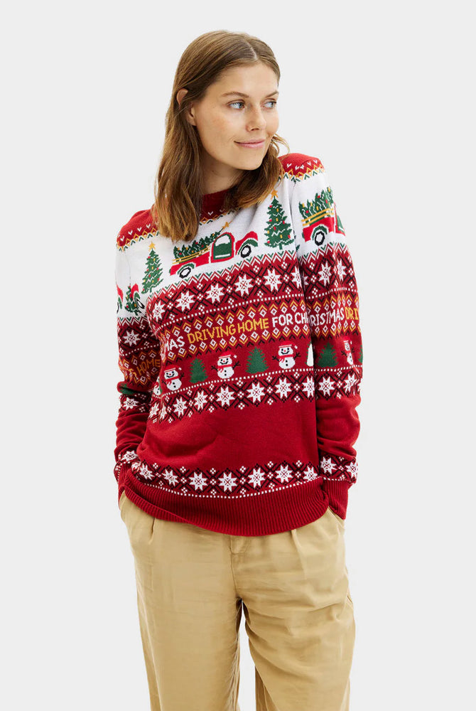 Jersey de Navidad para Mujer Home Driving