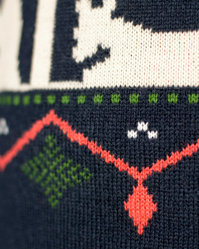 Jersey de Navidad para Mujer Portal de Belén Azul