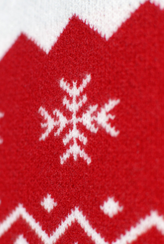 Jersey de Navidad para Mujer Reno Adorable Rojo