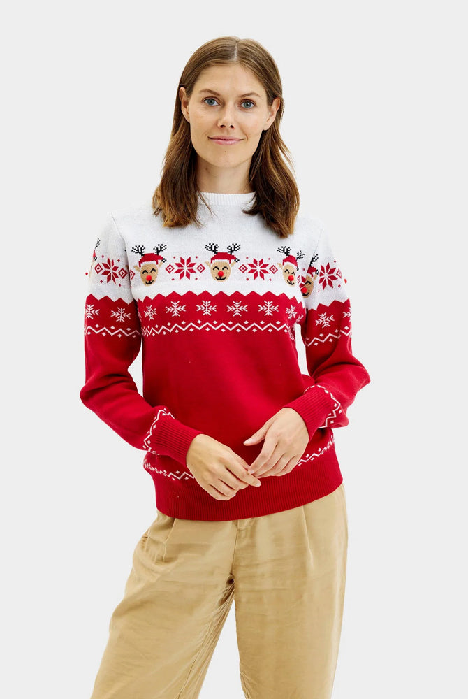 Jersey de Navidad para Mujer Reno Adorable