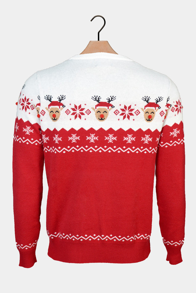 Jersey de Navidad para Niña y Niño Adorable Reno