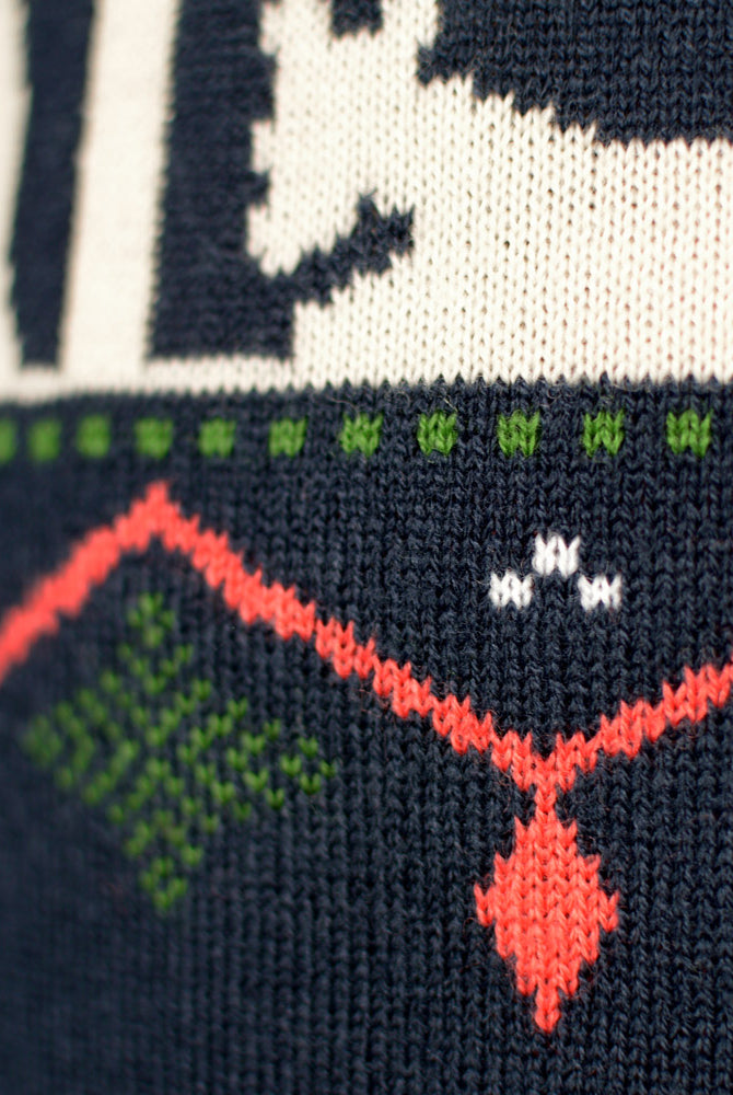 Jersey de Navidad para Niña y Niño Portal de Belén Azul