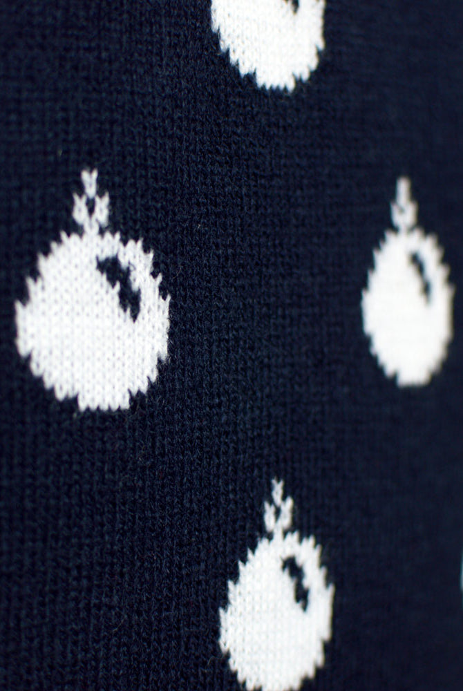 Jersey de Navidad para Niña y Niño Renos y Nieve Azul