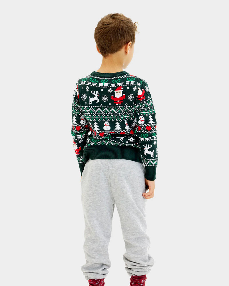 Jersey de Navidad para Nino y Niña Christmas Algodón Orgánico Green