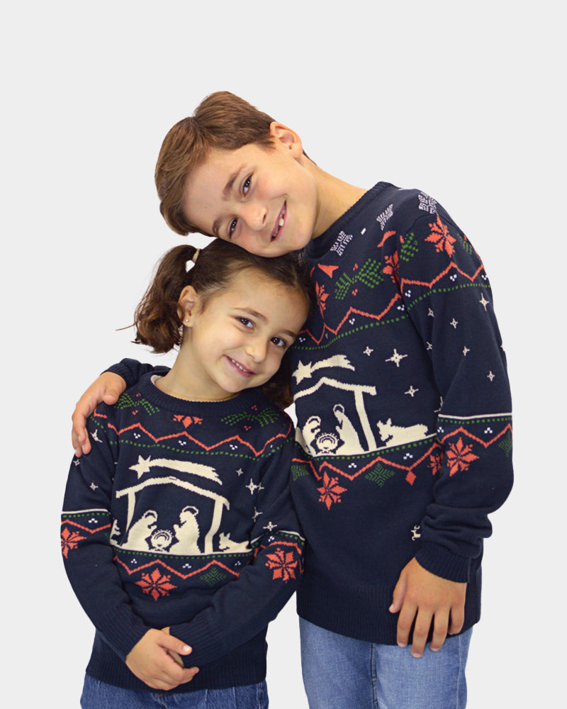 Jersey de Navidad para Niño y Niña Portal de Belén