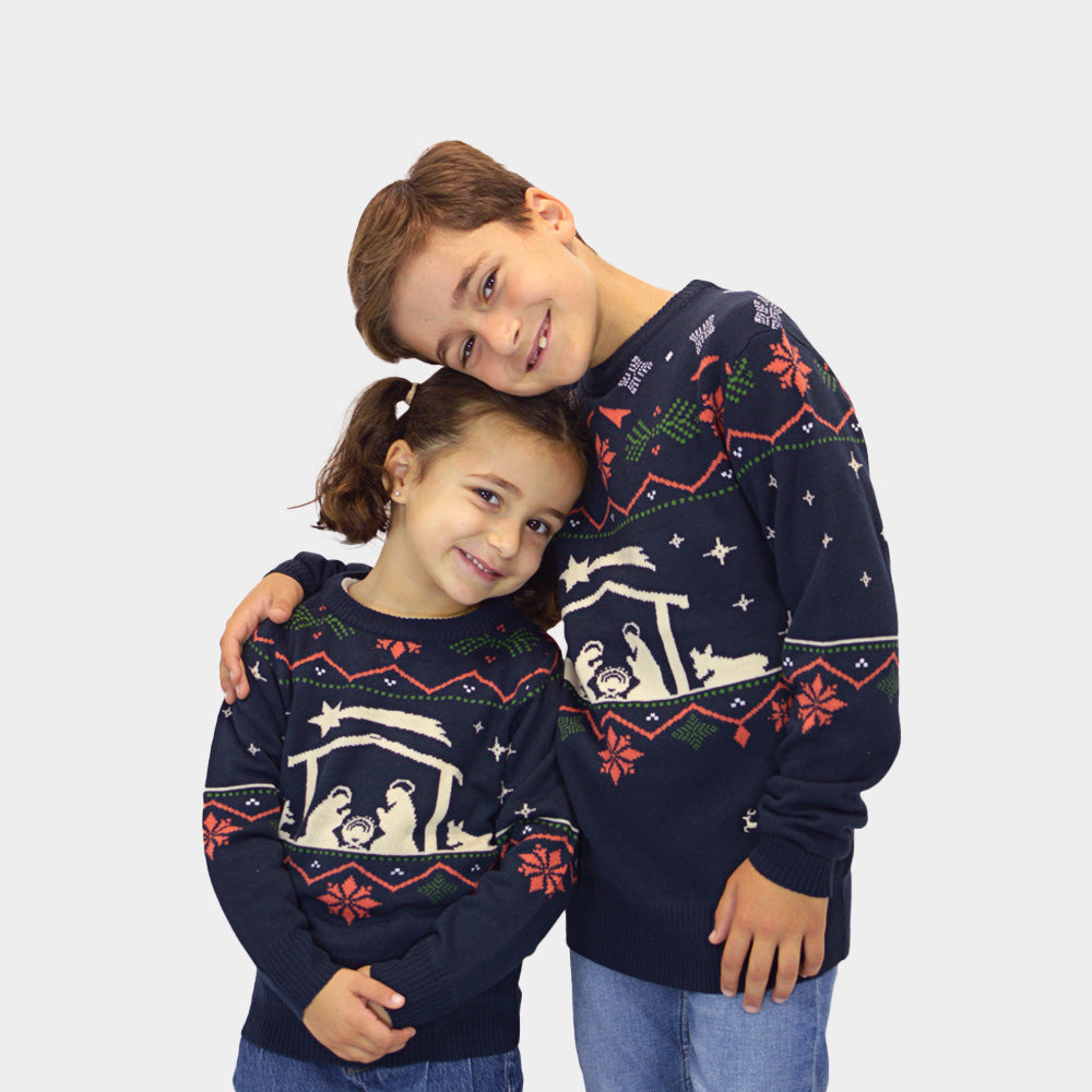 Jersey de Navidad para Niño y Niña Portal de Belén