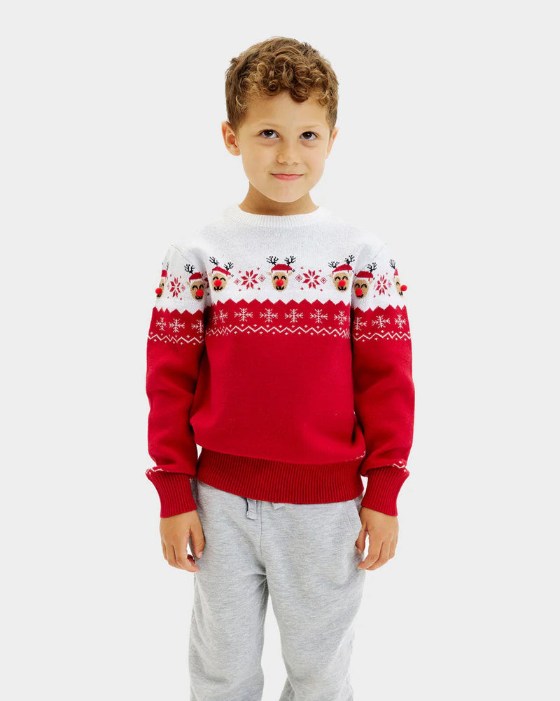 Jersey de Navidad Niño Reno Adorable