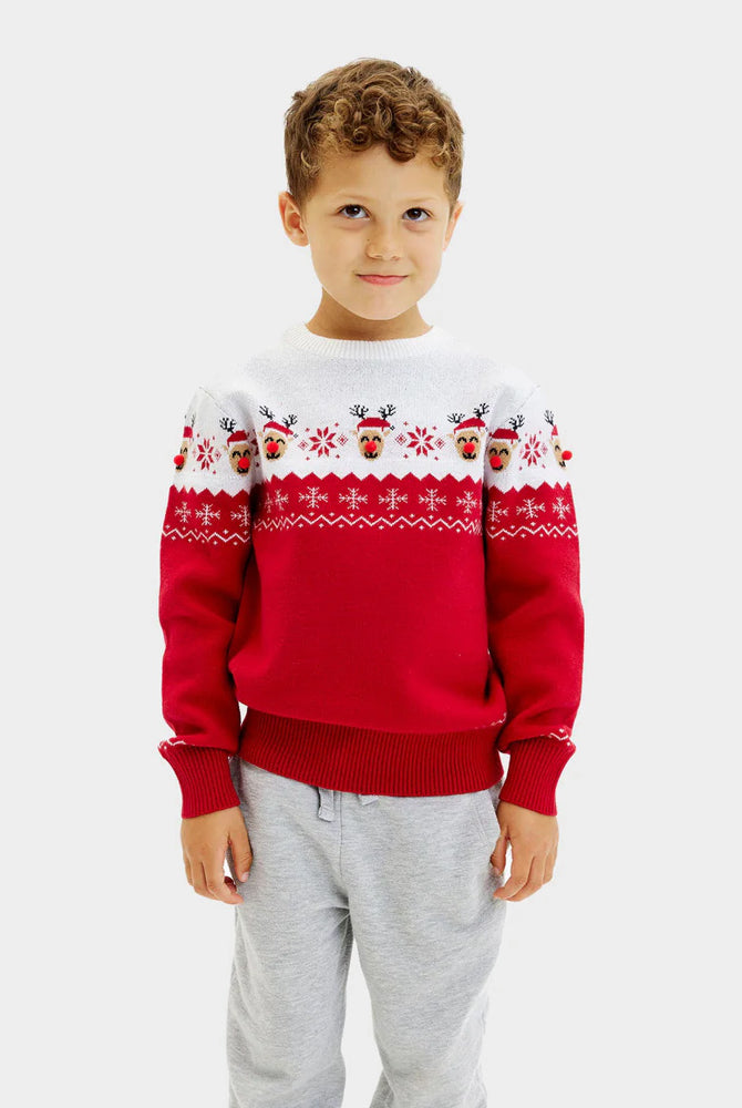 Jersey de Navidad Niño Reno Adorable