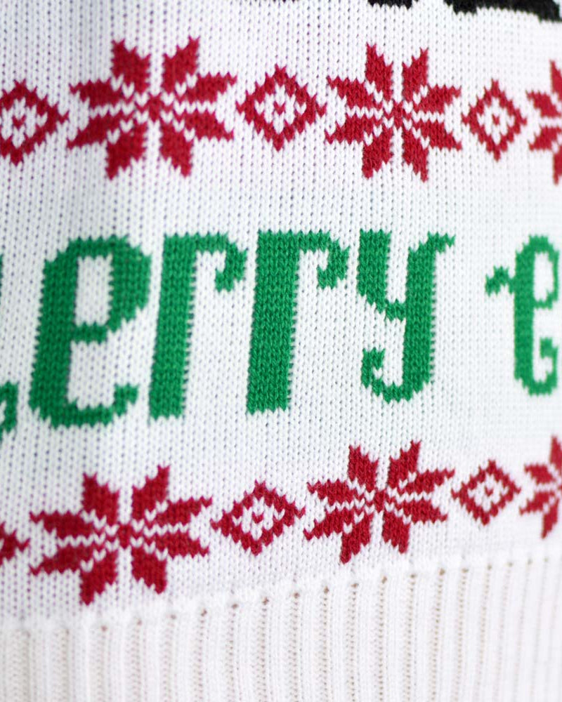 Jersey de Navidad Azul Claro Reno y Papá Noel