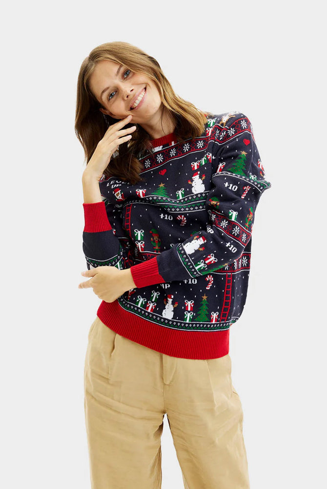 Jersey de Navidad Mujer Vintage Gaming