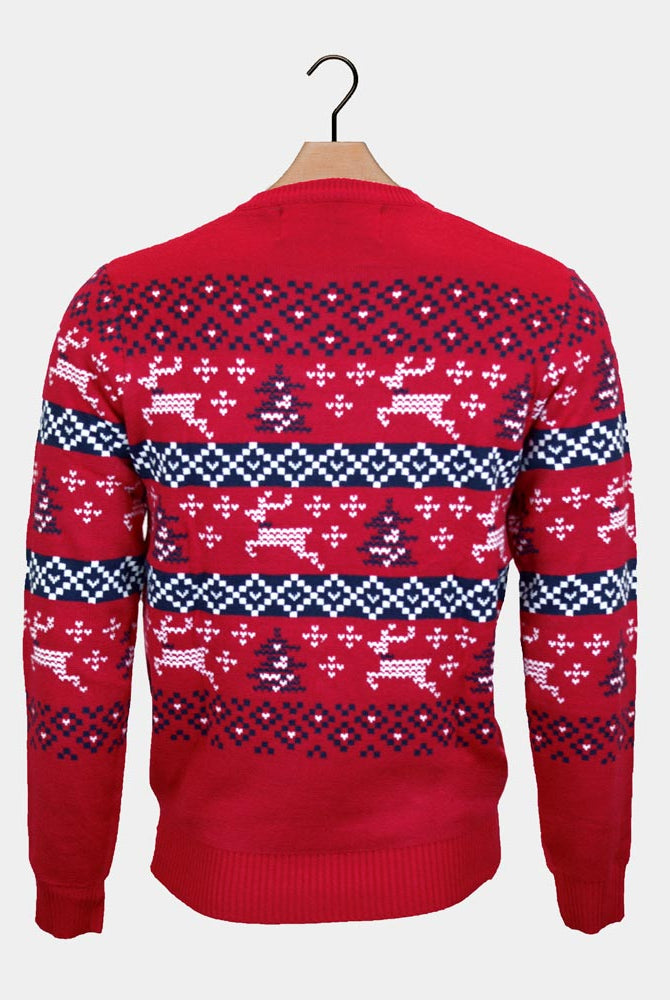 Jersey de Navidad para Niña y Niño Rojo Canadá espalda