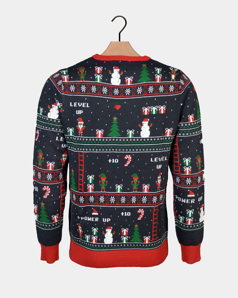Jersey de Navidad de Pareja Gaming Vintage