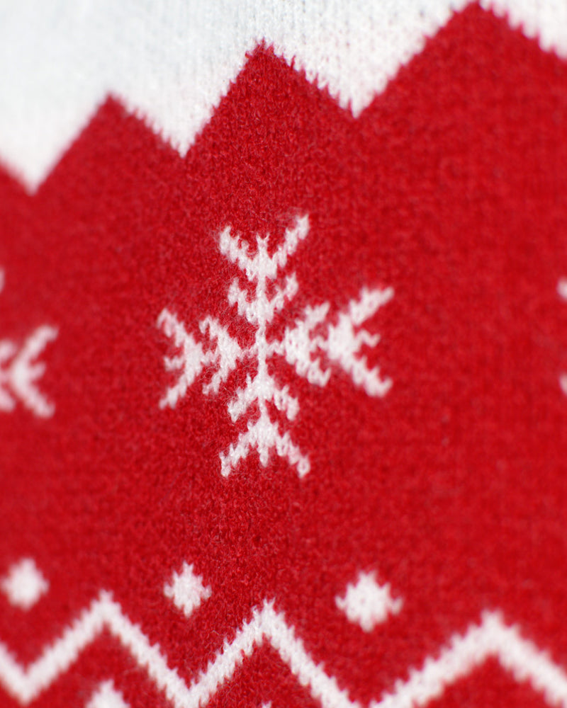 Jersey de Navidad de Pareja Reno Adorable Rojo