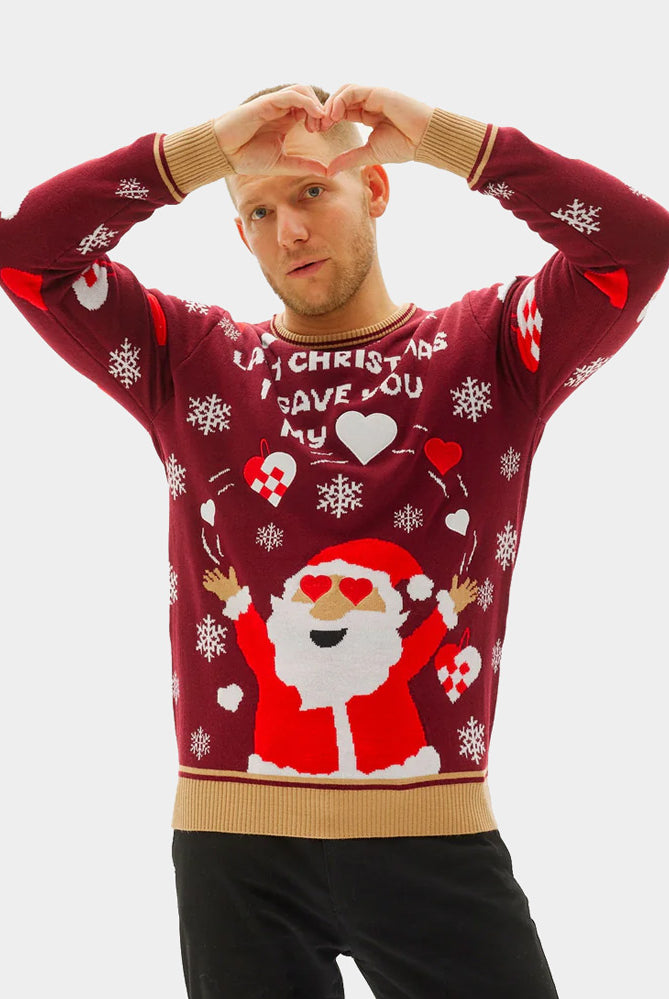 Hombre Jersey de Navidad Parejas Last Christmas I gave you my Heart