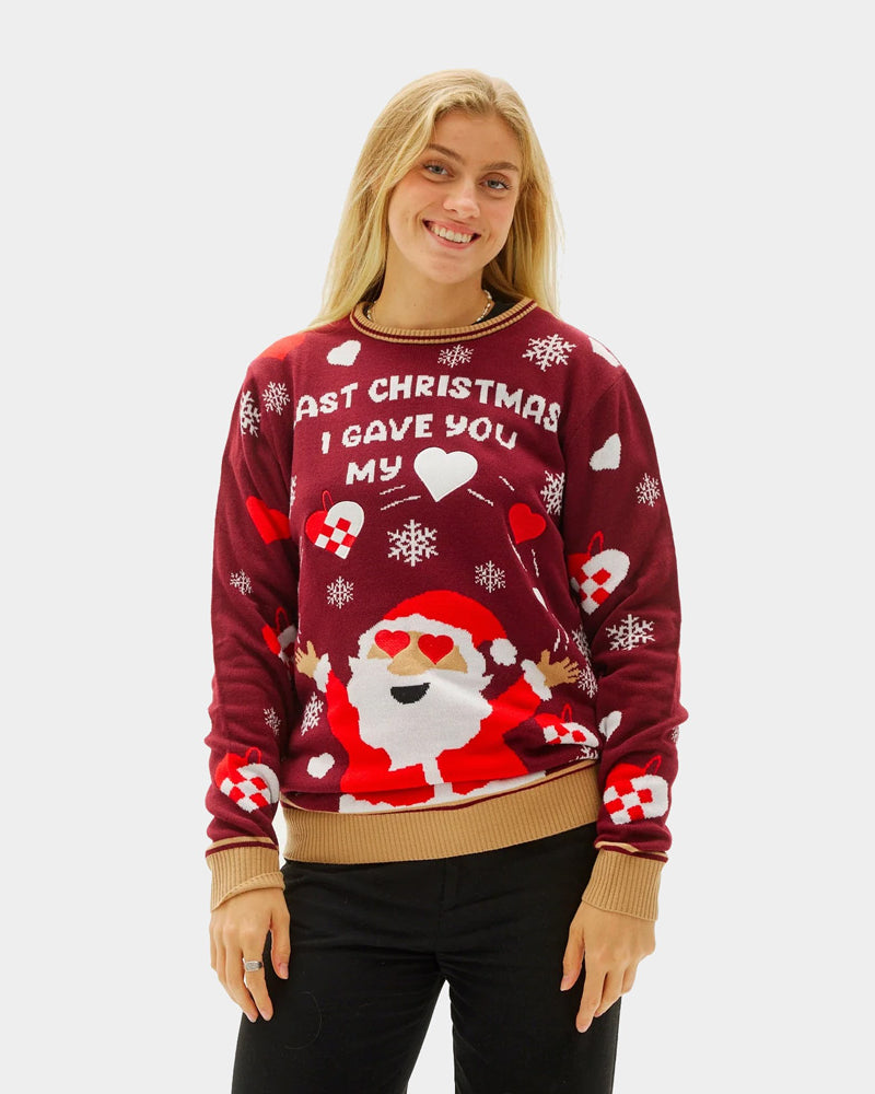 Mujer Jersey de Navidad Parejas Last Christmas I gave you my Heart