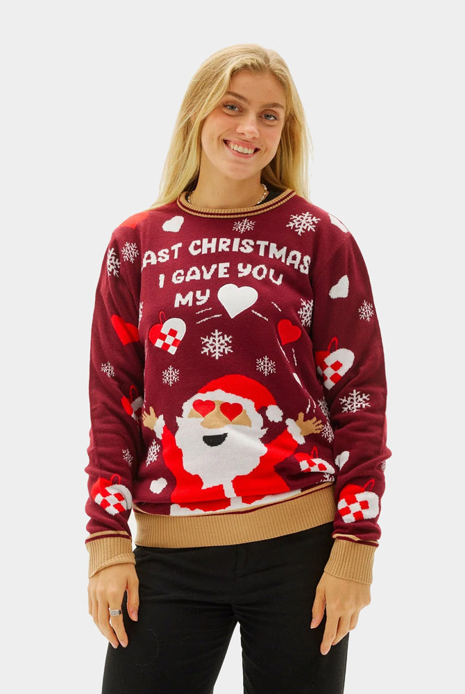 Mujer Jersey de Navidad Parejas Last Christmas I gave you my Heart