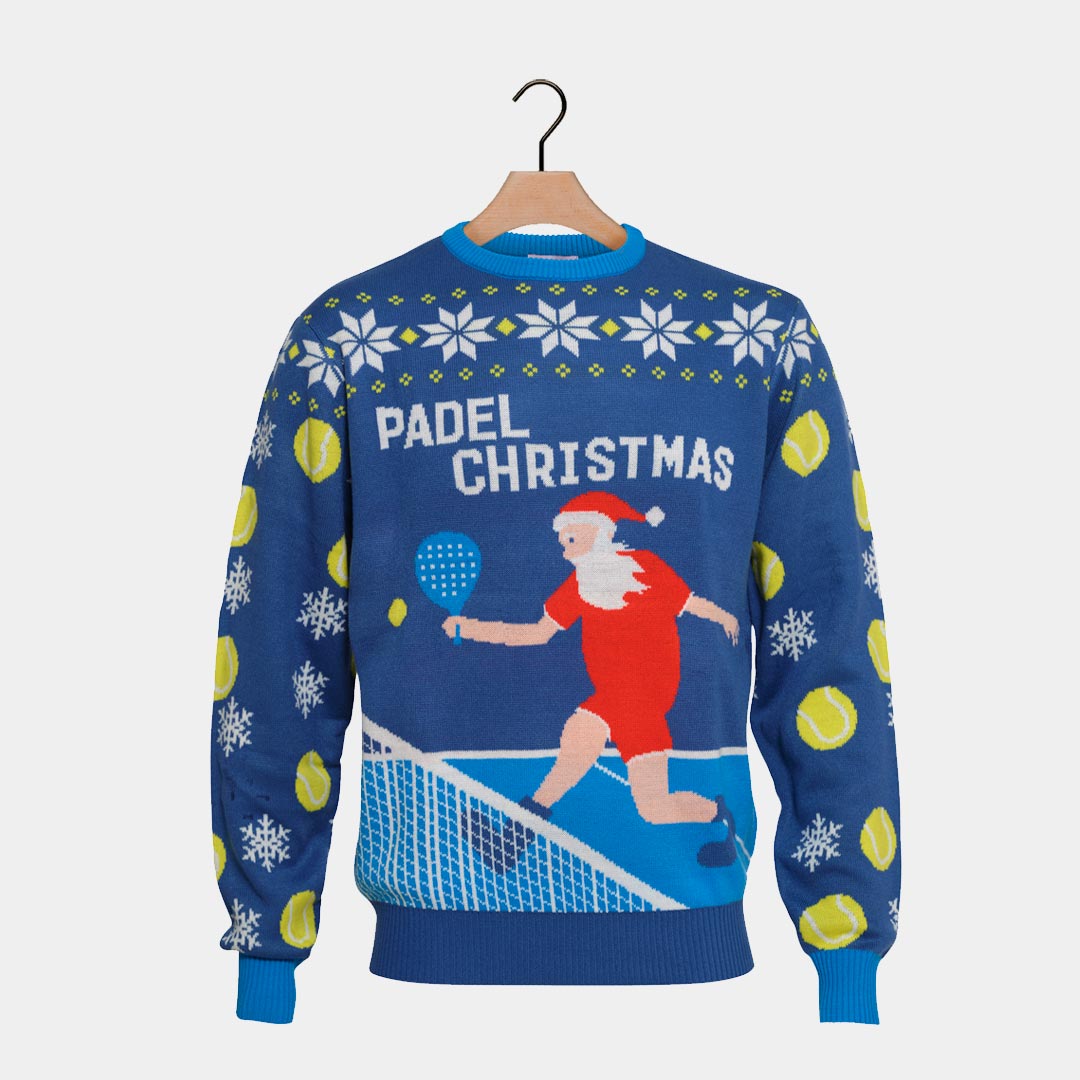 Pádel Jersey de Navidad Parejas Christmas Azul