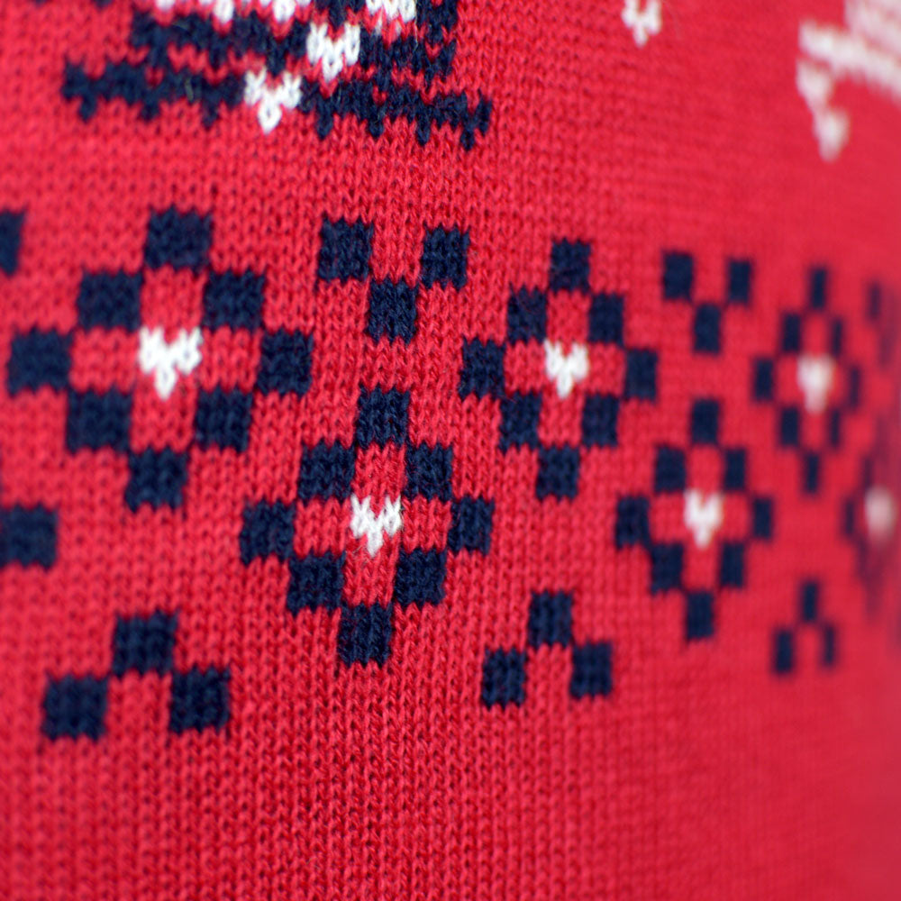 Jersey de Navidad Parejas Rojo Canadá detalle