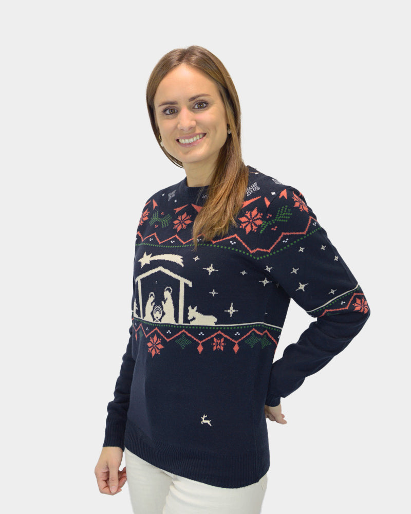 Jersey de Navidad Mujer Portal de Belén