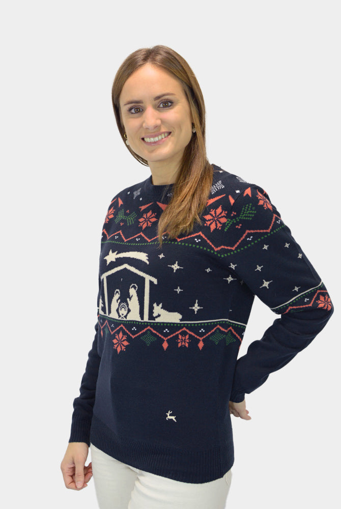Jersey de Navidad Mujer Portal de Belén