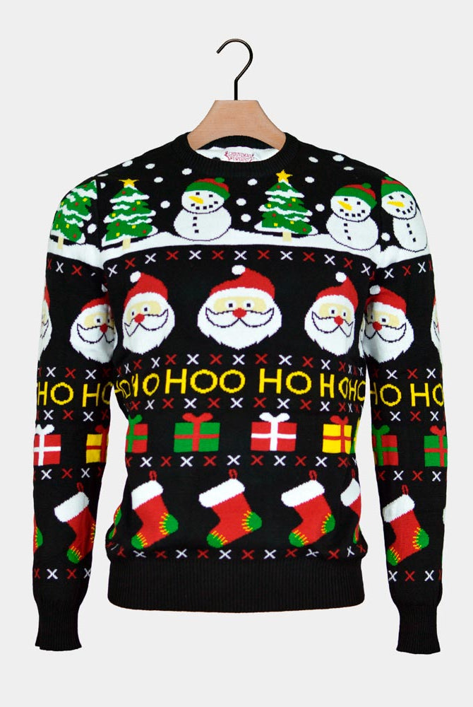 Algodón Orgánico Jersey de Navidad para Familia Santa, Regalos y Muñecos