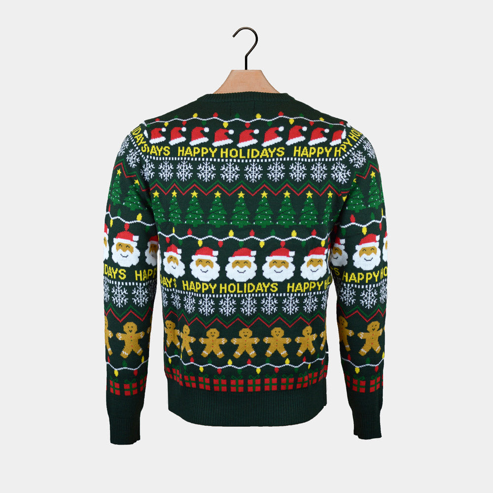 Jersey de Navidad Happy Hombre Verde Holidays