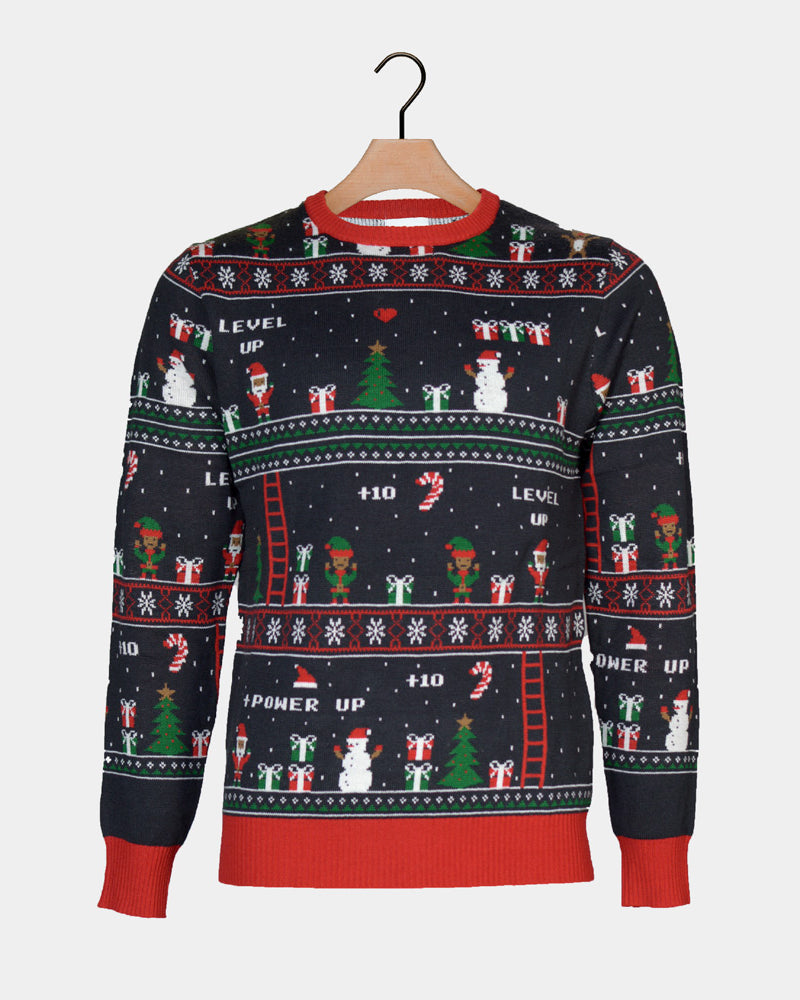 Jersey de Navidad Vintage Gaming de Pareja