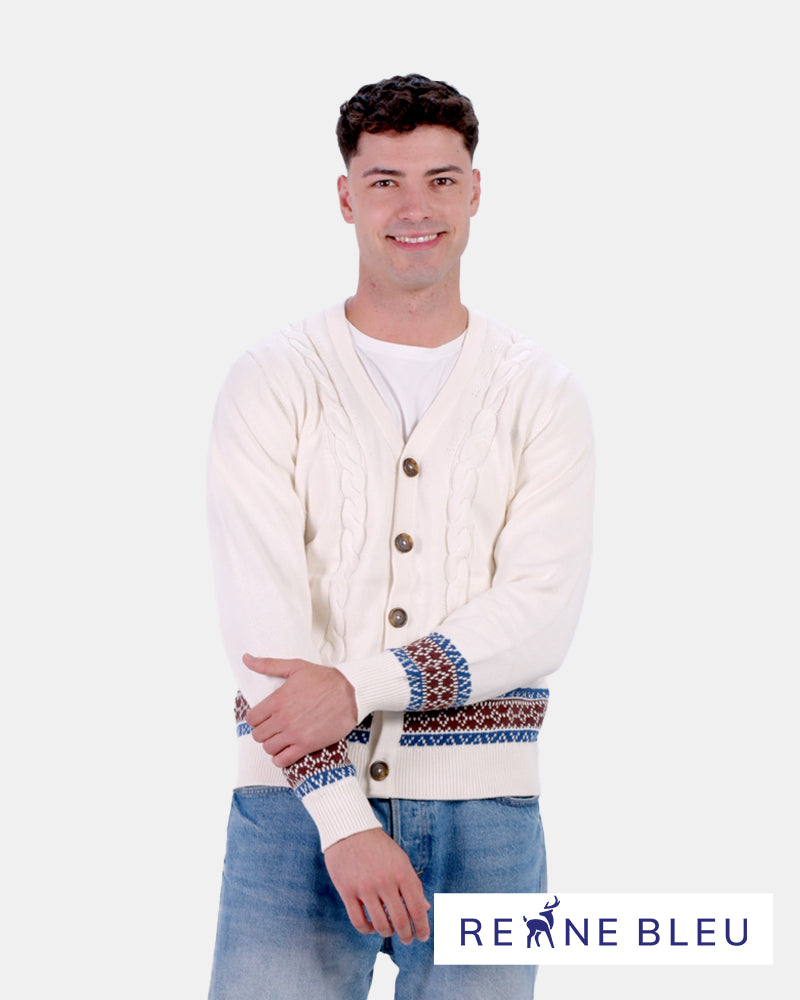 Jersey para Hombre Cárdigan de Algodón Orgánico Renne