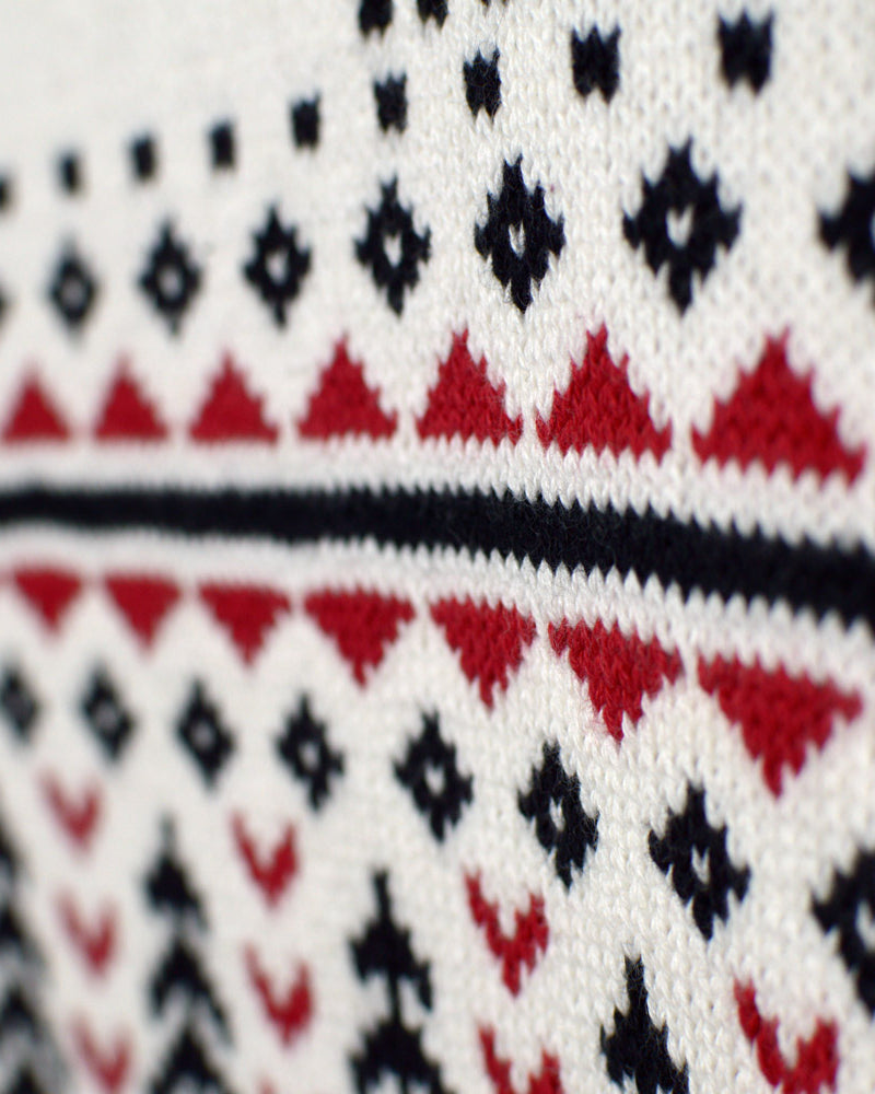 Jersey de Navidad cuello alto Parejas Beige Algodón Orgánico Elegante