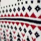 Jersey de Navidad cuello alto Parejas Beige Algodón Orgánico Elegante