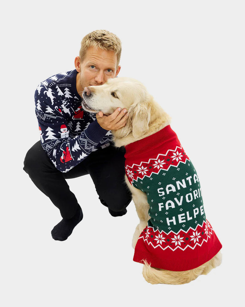 Jersey de Navidad para Perros Ayudante de Santa Claus Hombre