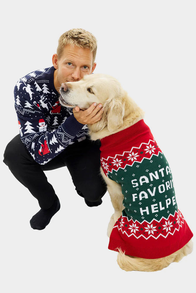 Jersey de Navidad para Perros Ayudante de Santa Claus Hombre