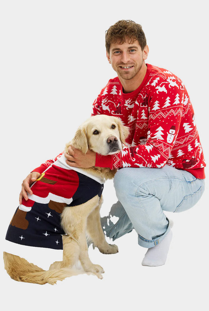 Jersey de Navidad para Perros Traje Santa hombre