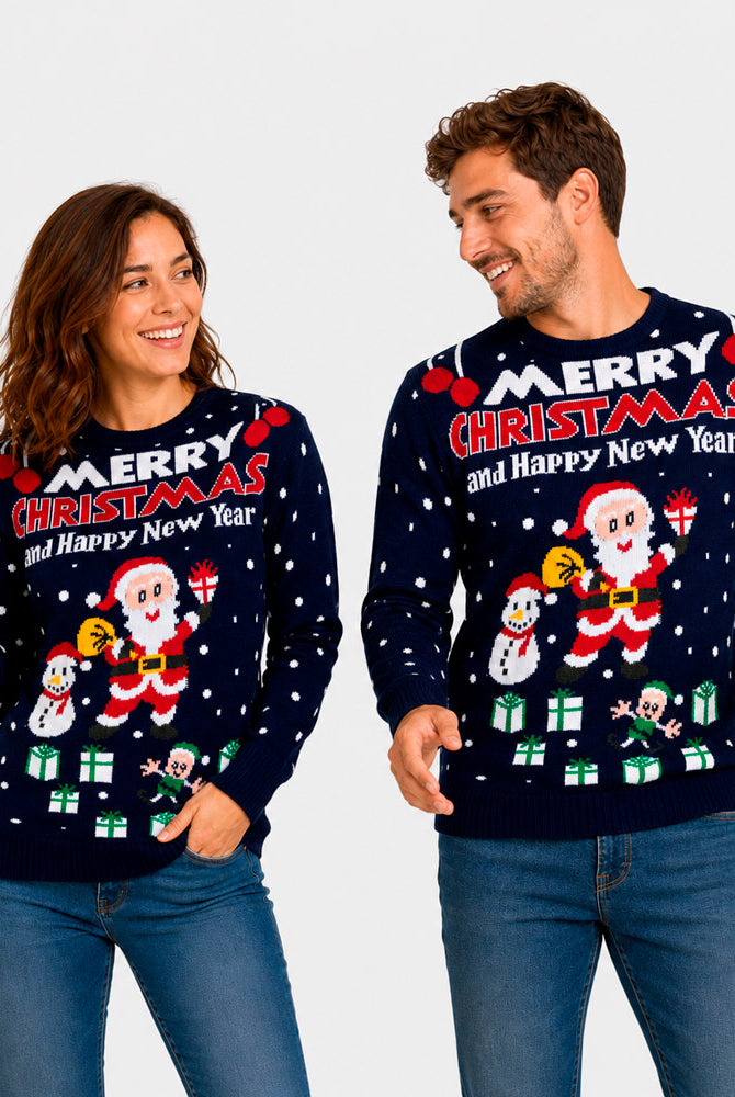Jersey Navideño Parejas Merry Christmas and Happy New Year