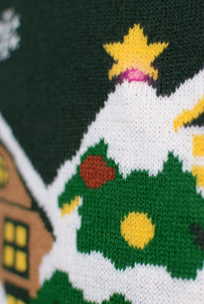 Jersey de Navidad Luces LED para Hombre Santa is Coming to Town