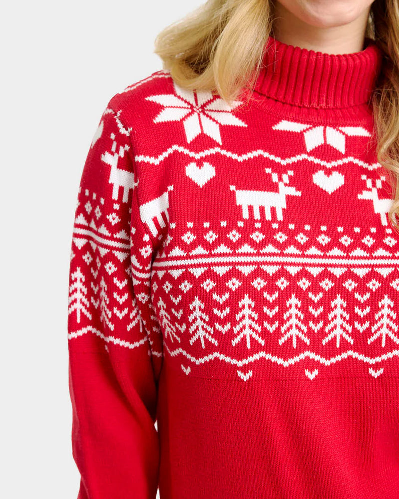 Algodón Orgánico Jersey de Navidad cuello alto Mujer Greenlandish