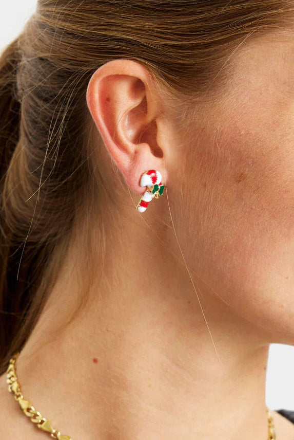Pendientes Navideños Bastón de Navidad