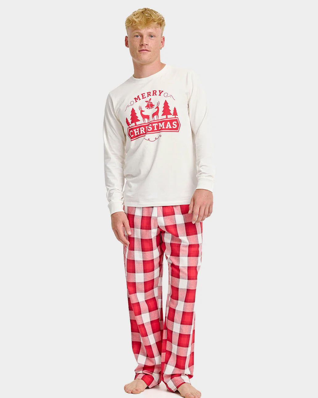 Pijama de Navidad Hombre Adultos Unisex Merry Christmas