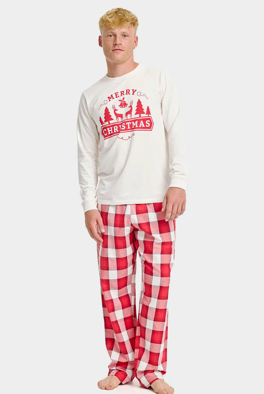 Pijama de Navidad Hombre Adultos Unisex Merry Christmas